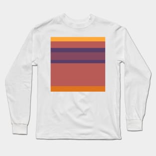 A tremendous assortment of Grape, Dark Mauve, Dark Salmon, Brownish Orange and Yellow Orange stripes. Long Sleeve T-Shirt